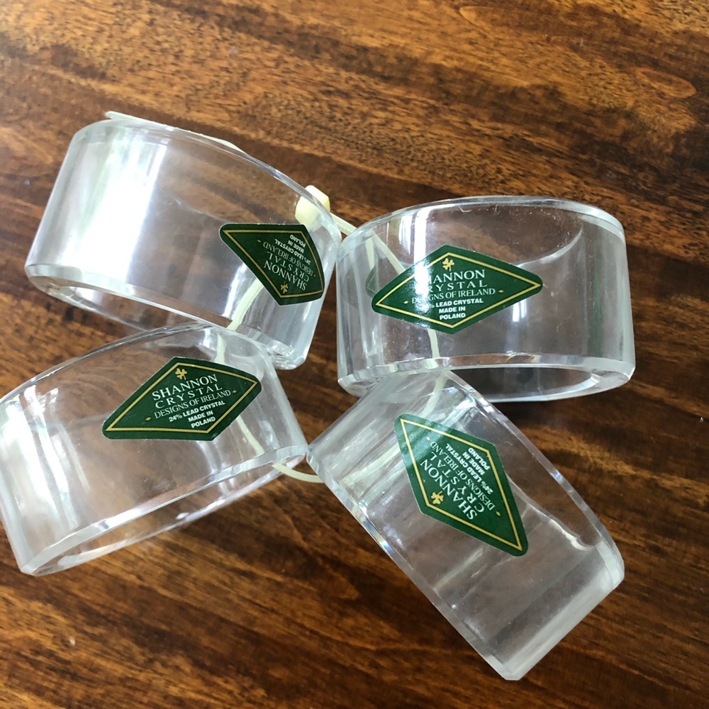Shannon crystal napkin rings